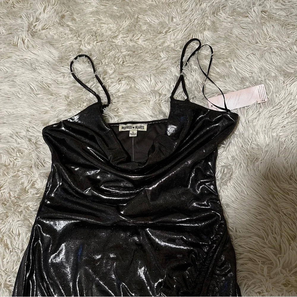 Inspired Hearts Midi Metallic Dress - Picture 9 of 11